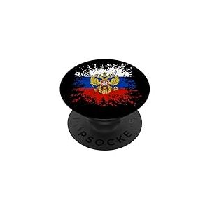 Drapeau de la Russie, Drapeau de la Russie. PopSockets PopGrip Adh&eacute;sif