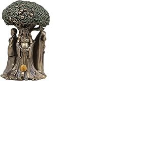 Ebros Statue Celtique sacr&eacute;e Lune Triple d&eacute;esse m&egrave;re Jeune Fille crone sous l'arbre de Vie 14 cm de Haut H&eacute;cate Brigid Wicca Wiccan Holy Trinity Decor Sculpture d&eacute;corative Figurine Cosmique c&eacute;leste