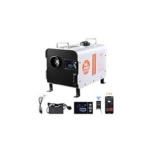 VEVOR Chauffage Diesel 8 kW, Réchauffeur d'Air Tout-en-Un 12/24/220 V, Contrôle par App Bluetooth, Télécommande et Écran d'Affichage, Alarme CO, Portable, Chauffage Rapide, pour Voiture Camping-car