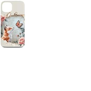 Renard Fleurs For&ecirc;t Animal Mignon Renard Coque pour iPhone 13