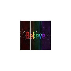 Homemania Tableau Citation - 3 Pieces - Citations - pour Salon, Chambre - Multicouleur en Polyester, Bois, 69 X 3 X 50cm - HM203PKNV-292