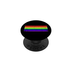 Pride Month Simple LGBT Rainbow Flag PopSockets PopGrip Adh&eacute;sif
