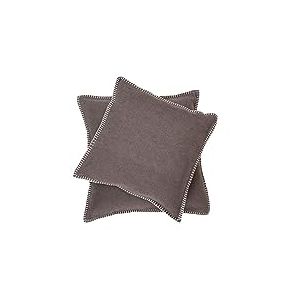 David Fussenegger Sylt Housse de coussin avec point décoratif, Fango, 50 cm x 50 cm