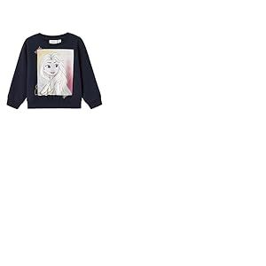NAME IT Nmfjill Frozen Nreg Sweat Unb Wdi, Blazer Bleu Marine, 110 Fille