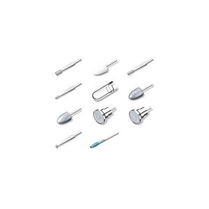 Beurer MP 100/ MP 200 Kit de rechange pour les appareils de manucure MP 100 et MP 200, 10 embouts de fraise &agrave; ongles en saphir, c&eacute;ramique et feutre, 30 embouts jetables, avec capuchon de protection