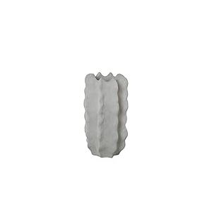 DRW Vase de Sol en Forme de Cactus en c&eacute;ramique Gris Sable 15 x 15 x 15 cm