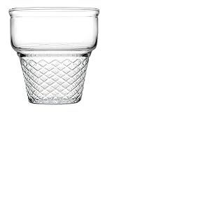 Pasabahce Cornet à Pistons Lot de 3 Bols 24 cl, en Verre, Transparent, 8,5 x 8,5 x 8,5 cm