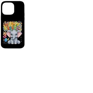 C'est Mon Anniversaire Elephant Kids 3 Ans Fille Coque pour iPhone 14 Pro Max