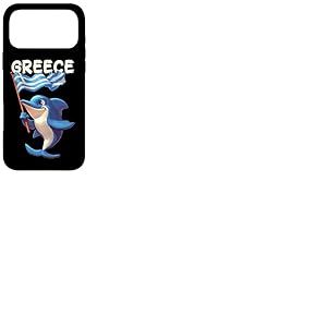Costume Cool de Dauphin avec Drapeau de la Gr&egrave;ce Coque pour iPhone 17 Pro Max