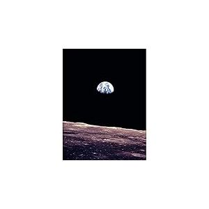 Wee Blue Coo Space Photography Planet Earth Lunar Surface Moon Landscape USA Wall Art Print Mur Décor 30 x 41 cm