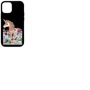 Femmes Fleurs Nature Licorne Cheval Licorne Licorne Filles Enfants Coque pour iPhone 12/12 Pro
