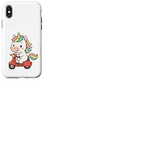 Trottinette Licorne pour garçons, Filles, Hommes, Femmes, Enfants et Adultes Coque pour iPhone X/XS