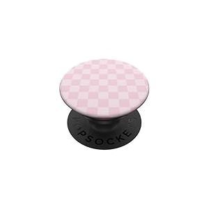 Damier rose classique rétro esthétique pastel PopSockets PopGrip Adhésif