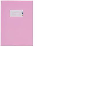 HERMA 19855 Lot de 10 couvertures pour cahiers d'école, format A5, en carton rose, avec champ d'inscription, en papier solide et extra fort, pour cahiers d'école, colorées