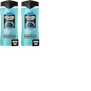 AXE - Gel Douche Homme 5en1 - Re-Load - 24h Hydratant - 87% d'Ingrédients d'origine naturelle - parfum frais & vivifiant - 400ml (Lot de 2)