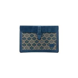 Londo Fille OTTO187 Housse en Cuir véritable pour MacBook Pro et Air - Bleu, 13,3 et 13 Pouces