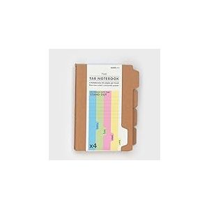 Suck UK Carnet A6 en forme de carnet avec onglets | Lot de 4 carnets &agrave; onglets | Planificateur de r&eacute;vision ou carnet de listes de choses &agrave; faire | Fournitures scolaires et fournitures de bureau |