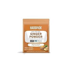HANDPICK Poudre de Racine de Gingembre | 397g Sachet Refermable | Gingembre Moulu Brut 100 % | Sans Additifs, Conservateurs ni Agents de Charge | Sans Gluten & Non-OGM | Cuisine & Pâtisserie