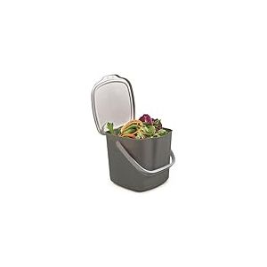 Snips, Poubelle Compost Cuisine avec Couvercle et Poignée 3L, Composteur Cuisine, Poubelle à Compost 20,5 x 18,5 x 16,7 Made in Italy, Gris