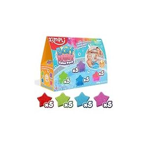 Zimpli Kids Lot de 20 bombes de bain étoilées pour enfants, végétaliennes et sans cruauté envers les animaux