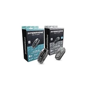 Interphone Kit Intercom Moto Duo &ndash; U-COM 7R & U-COM 3HD, Pack de 2 Intercoms pour Pilote et Passager, Casque Bluetooth 5.1, Communication de Groupe Jusqu&rsquo;&agrave; 4 Utilisateurs, &Eacute;tanche IP67