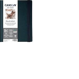 CANSON Art Book Illustration - Carnet format portrait 80 pages 21.6x27.9cm papier illustration grain extra-lisse 200g/m&sup2;