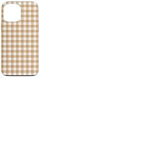 Motif à carreaux vichy beige Coque pour iPhone 13 Pro Max