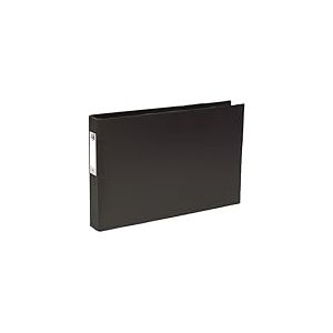 Classeur A3 Paysage Dos 55mm 4 Anneaux en D Couverture PVC Noir