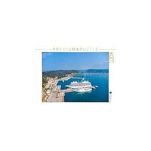 CALVENDO Puzzle Bateau de croisi&egrave;re dans Le Port de Katakolon - Gr&egrave;ce d'en Haut | 1000 pi&egrave;ces de Ponte Taille 64 x 48 cm Puzzle Photo pour des Heures heureuses