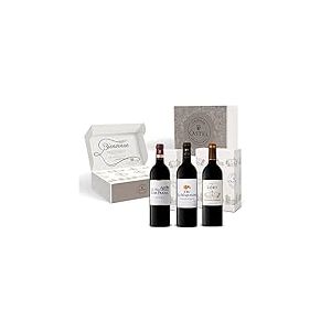 Coffret Cadeau - Vin Rouge - Coffret Bordeaux Dégustation : Les Hauts de Tour Prignac – Cru la Maqueline - Château du Lort - 3x75cl