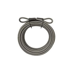 Master Lock Câble de verrouillage de vélo en acier, 9 m de long x 0,9 cm de diamètre, avec extrémités bouclées, 70DCC