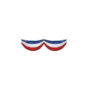 Beistle l&eacute;opard 52133-rwb Patriotique Plastique fanions, 3 'x 15', Rouge/Blanc/Bleu