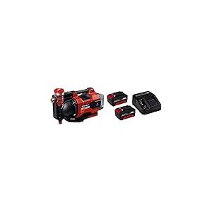 Einhell Pompe d’arrosage sans fil automatique AQUINNA 36/38 F LED AUTOMATIC Power X-Change (36V, débit max. 3 800 L/h, refoulement max. 37 m, ÉCO/BOOST, préfiltre) avec Chargeur et 2 Batteries 3,0Ah