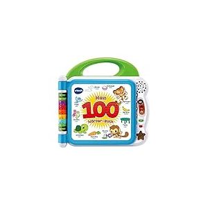 VTech Baby Mon Livre de 100 Mots – Livre d'images interactif pour Apprendre Les Premiers Mots avec 12 Pages bilinguales en Allemand – pour Les Enfants de 2 à 5 Ans