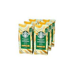 STARBUCKS Blonde Espresso Roast, Torréfaction Blonde, Café en Grains 200g (Pack de 6)