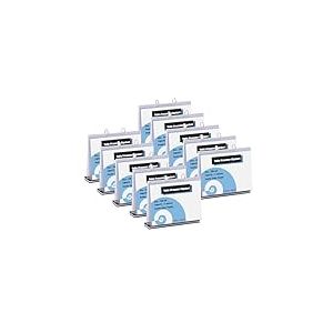 TUKA-i-AKUT 10x Acrylique Pr&eacute;sentateur de Tableau &agrave; Feuilles avec Base, A4 Paysage, 6 Pochettes Transparents pour Affichage, Menu Signe Porte-Affiche, Chevalet de Pr&eacute;sentation Reliure, TKD8210-A4-10x