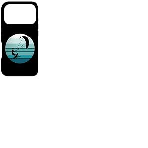 Kiteboard, Kitesurf, Vintage Bleu Coucher de Soleil Coque pour iPhone 17 Pro