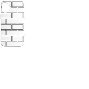 Motif Mur de Brique rectangulaire de Couleur Blanche Coque pour iPhone 16 Plus