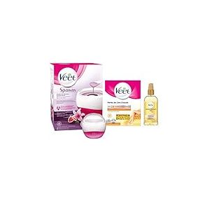 Veet - Kit SpaWax Chauffe Cire Electrique et 6 recharges de cire - Epilation Cire Chaude sans Bande