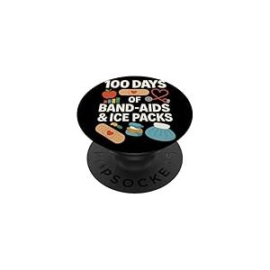 100 Days of Band Aids and Ice Packs Infirmi&egrave;re Scolaire PopSockets PopGrip Adh&eacute;sif