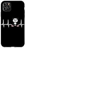 Panda Heartbeat Panda EKG Heart Idée amusante pour les amateurs de panda Coque pour iPhone 11 Pro Max