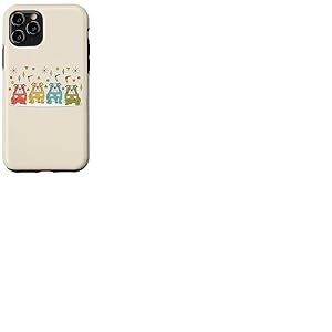Quatuor de Chiens Moderne Bulldog Retro Atomic Mid Century Coque pour iPhone 11 Pro
