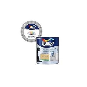 Ma Couleur Sur-Mesure par Dulux Valentine &ndash; Peinture Int&eacute;rieure Murs, Plafonds, Boiseries - Palette Intemporelle, Cuisine & Bain Satin, Jaune Safrane , 0,75 L
