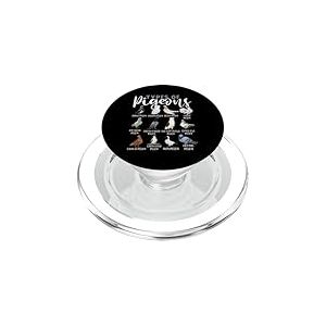 Types de Pigeons Chemise pour Amoureux des Oiseaux homing Pigeon Racing PopSockets PopGrip pour MagSafe