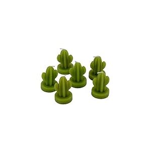 Vacchetti Lot de 6 bougies Cactus Vert