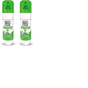 INSECT ECRAN - Spray Anti-Moustiques &ndash; Efficacit&eacute; 6h - Protection contre les piq&ucirc;res de moustiques & tiques - Peau - Actif d'origine v&eacute;g&eacute;tale - Fabriqu&eacute; en France - 100 ml (Lot de 2)