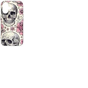 Squelette Fleur Sauvage Crâne Fleur Rose Art Floral Coque pour iPhone 17