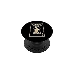 Lapin Blanc Carte à Jouer As Alice au Pays des Merveilles PopSockets PopGrip Adhésif