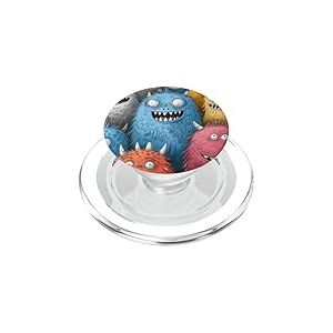 Couverture d'art Doodle Met Fluffy Friendly Friendly PopSockets PopGrip pour MagSafe