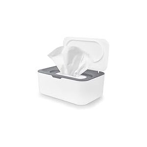 Boîte de Lingettes Humides, Boîte à Lingettes Distributeur pour Bébé, Boîte pour Papier Toilette Humide avec Couvercle pour Bebe, Cuisine, Salon, WC, Voiture (Blanc cassé)